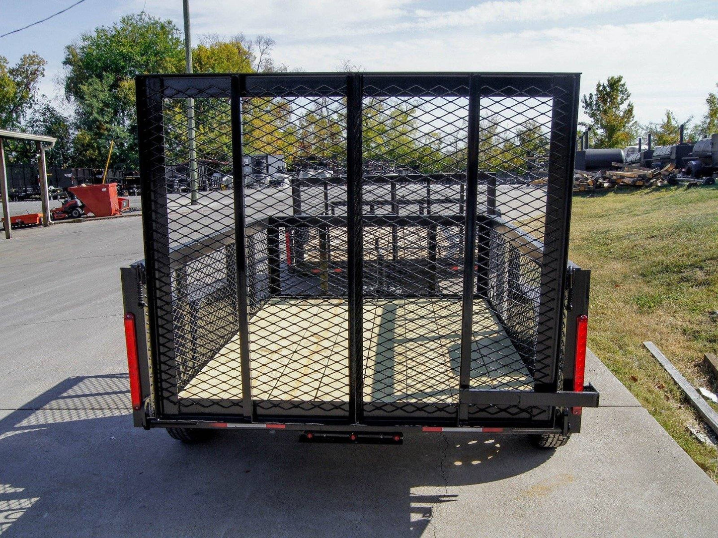 5x8 Straight Deck Utility Trailer with 2ft Mesh Side 3500lb Axle image 2