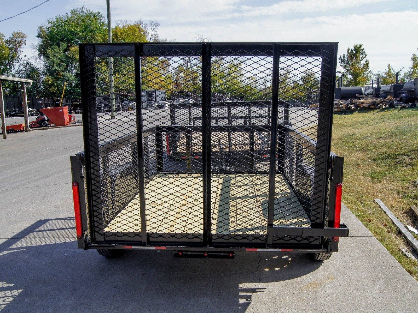 5x8 Straight Deck Utility Trailer with 2ft Mesh Side 3500lb Axle image 2