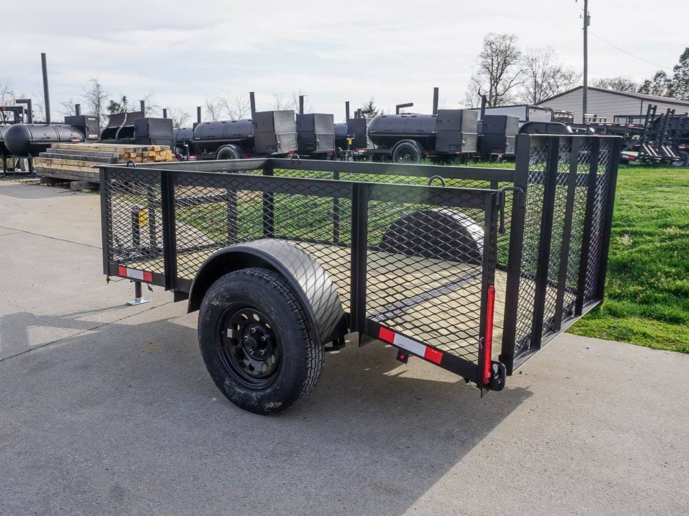 5x8 Powder Coated Dovetail Utility Trailer with 2ft Mesh Sides 3,500lb Axle image 2