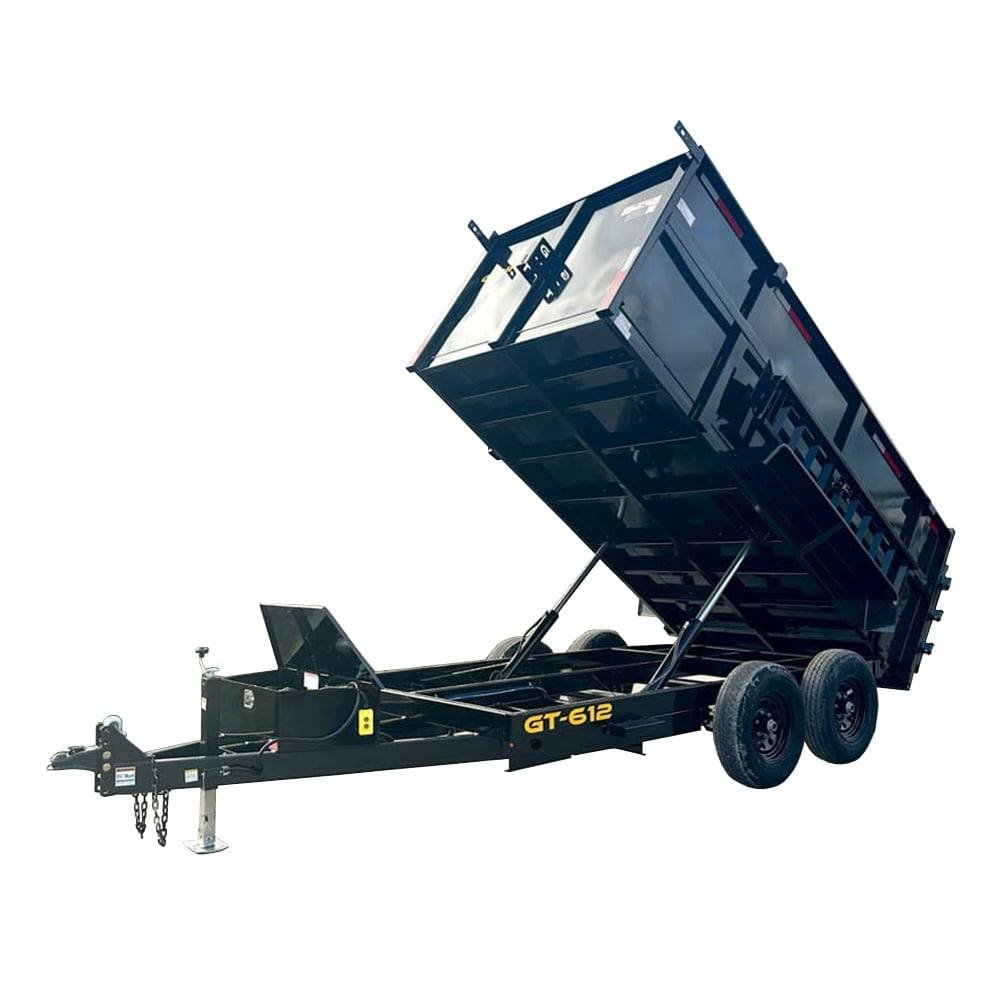 6x12 Hydraulic Dump Trailer with 4ft Sides (2) 5,200lb Axles image 0