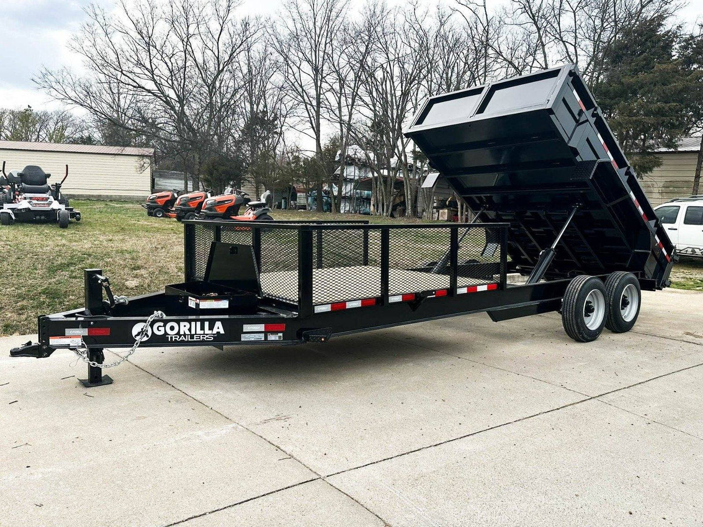 7x20 Hybrid Utility Dump Trailer 2ft Sides with Box (2) 7K Axles No Side Gate image 16