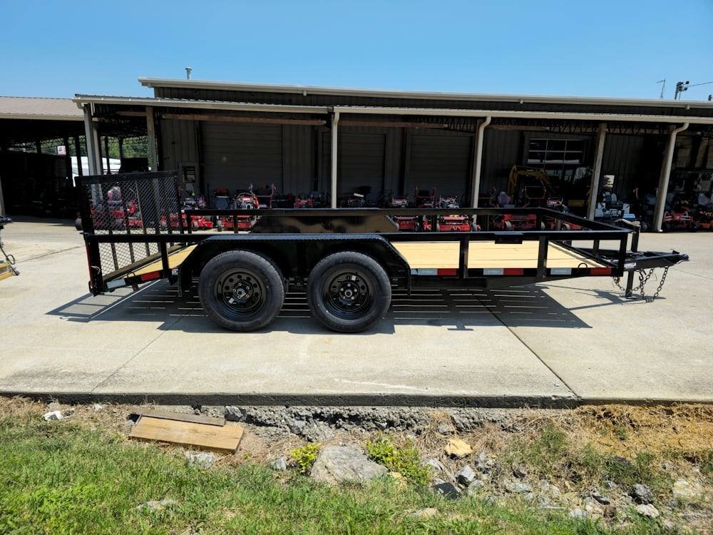 6'4" x 14 Utility Trailer Powder Coated Dovetail (2) 3500 Axles 7k GVWR image 9