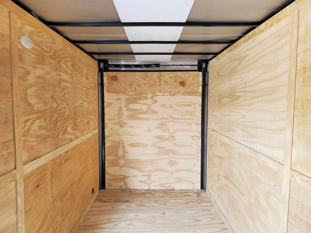 7' x 14' Charcoal Gray Enclosed Trailer 8ft Interior image 10
