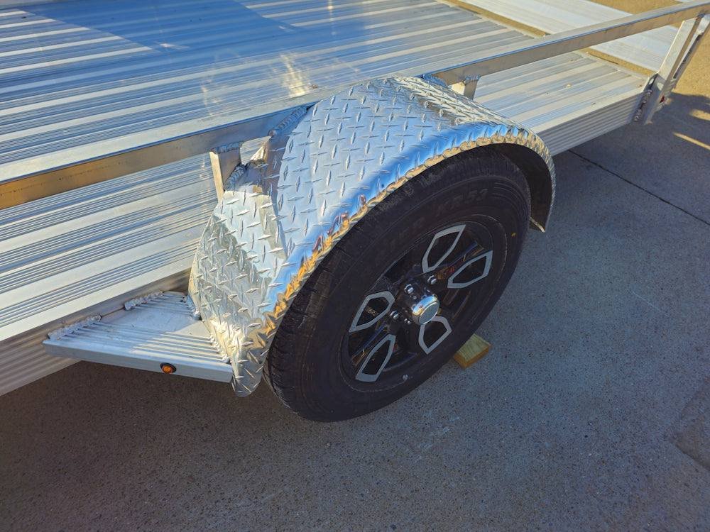 6.4'x12' Aluminum Utility Trailer With Gate Aluminum Wheels 3500 lb Axle image 6