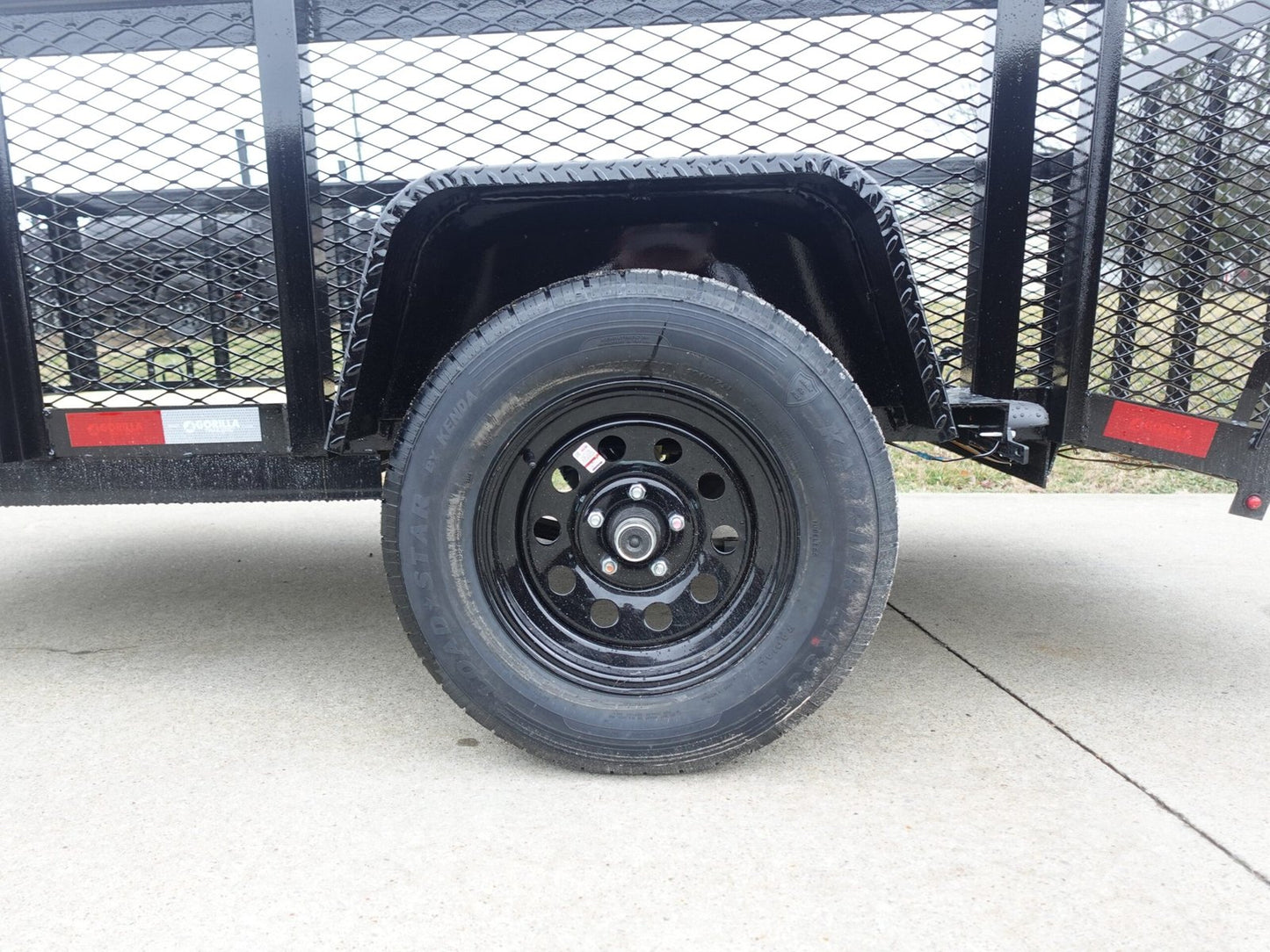 5x10 Dovetail Utility Trailer 2ft Mesh 3500lb Axle image 3