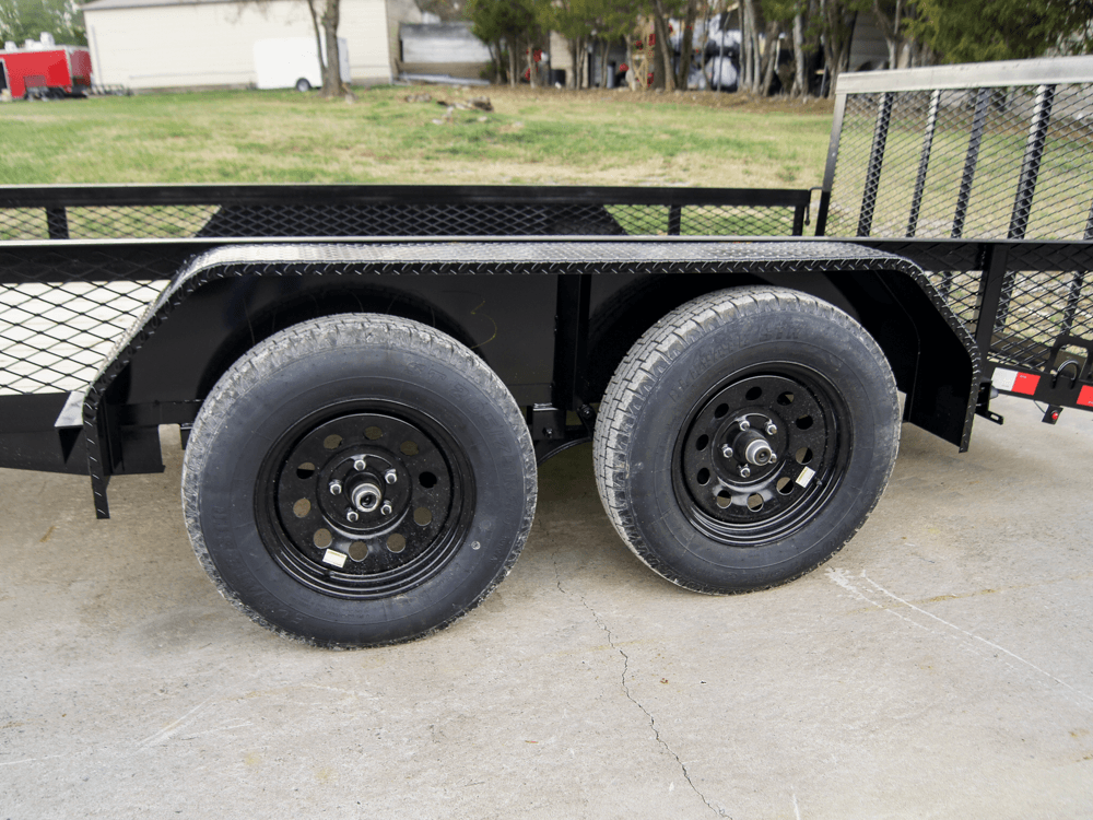 6.4x12 Dovetail Utility Trailer with 1ft Mesh Sides (2) 3,500lb Axles image 10