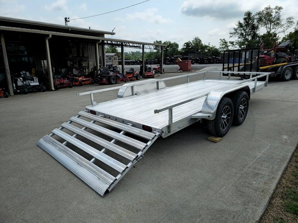 6.4' x 16' All Aluminum Utility Trailer Dual Axle Straight Deck image 14