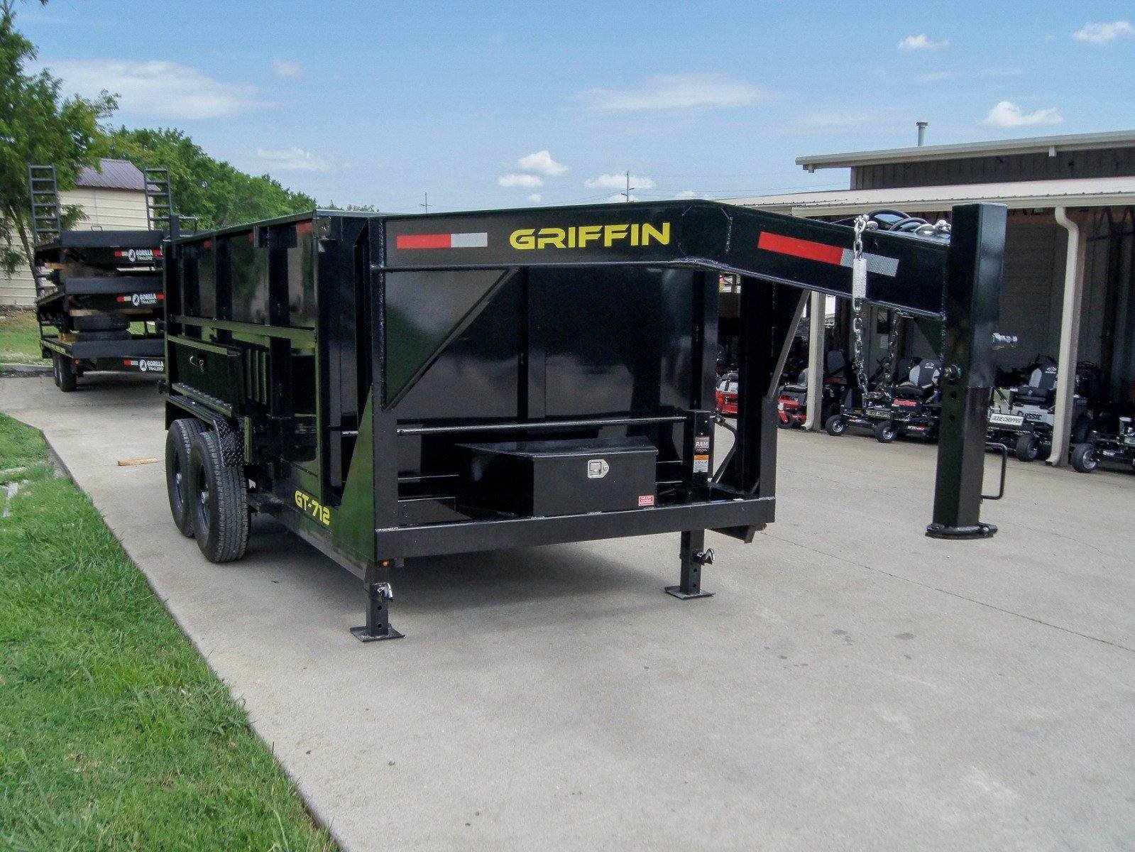 7x12 Gooseneck Hydraulic Dump Trailer with 4ft Side (2) 6K Axles image 8