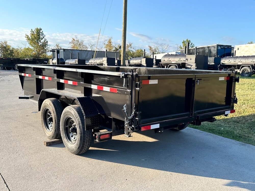 7x14 Gorilla Telescopic IBeam Dump Trailer with 2ft Sides (2) 7K Axles image 4