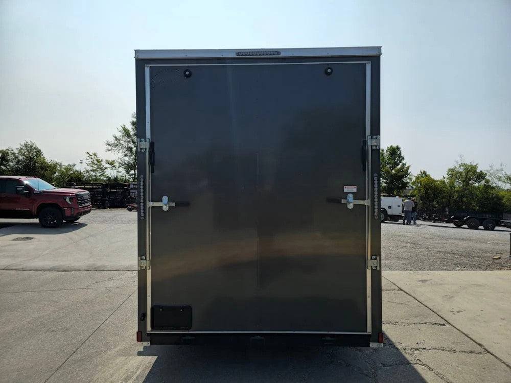 7' x 14' Charcoal Gray Enclosed Trailer 8ft Interior image 5