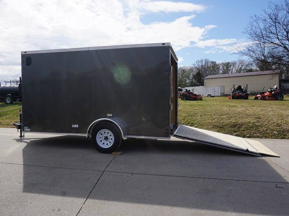 7x12 Enclosed Charcoal Trailer with Silver ATP 3500lb Axle Storage image 13