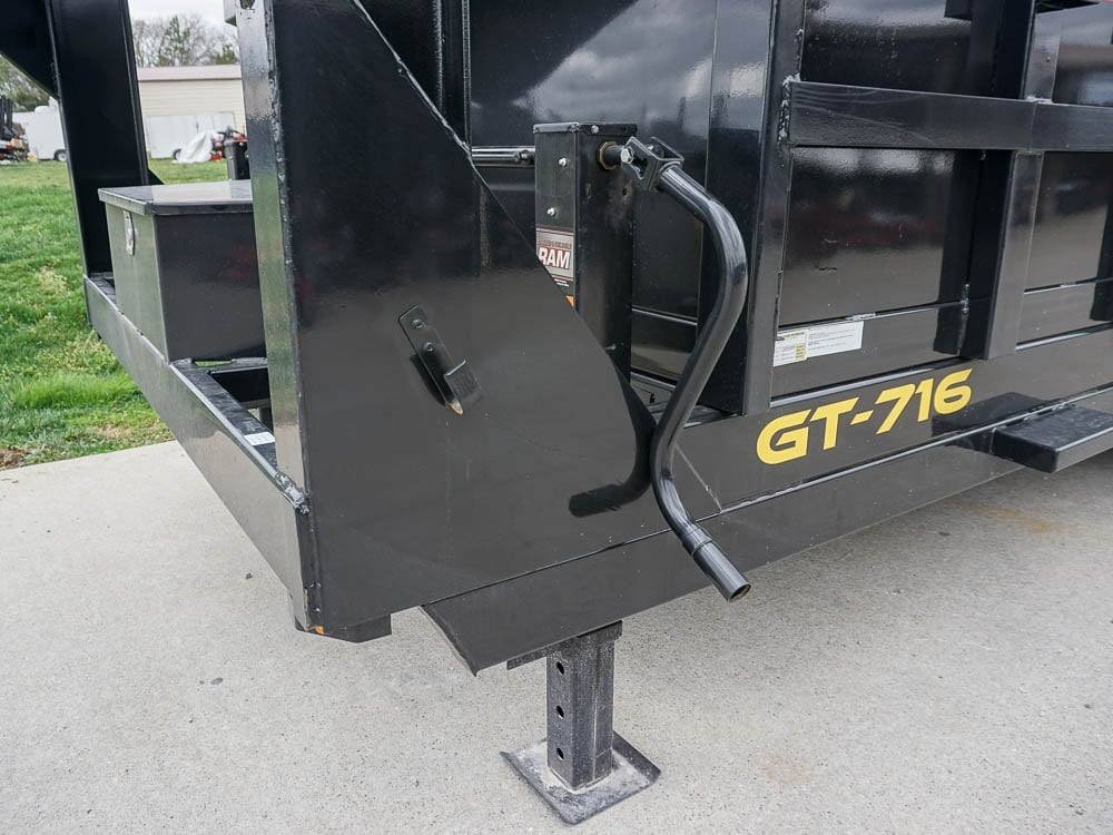 Hydraulic 7'x16' 2ft Side Gooseneck Dump Trailer (2) 7K Axles image 11