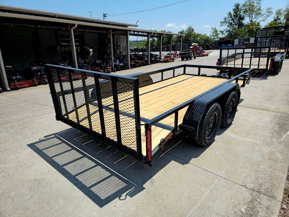 6'4" x 14 Utility Trailer Powder Coated Dovetail (2) 3500 Axles 7k GVWR image 8