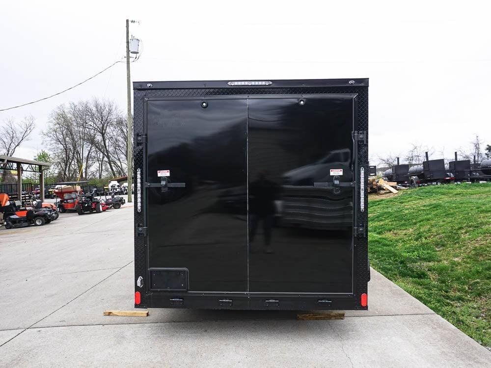 7x12 Enclosed Trailer Black V-Nose Blackout Package 3,500lb Axle Storage image 6