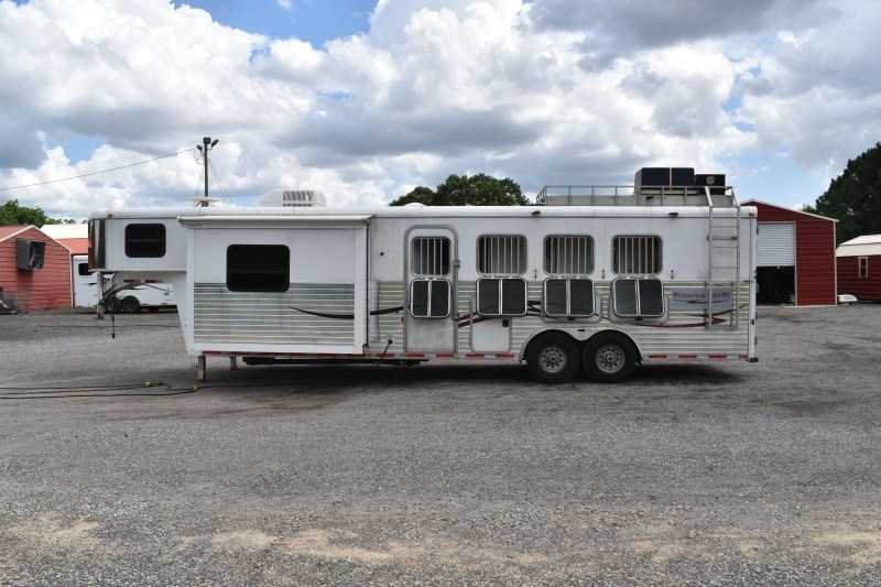 2007 American Spirit 8410GLQ 4 Horse Trailer with 10′ Short Wall image 5