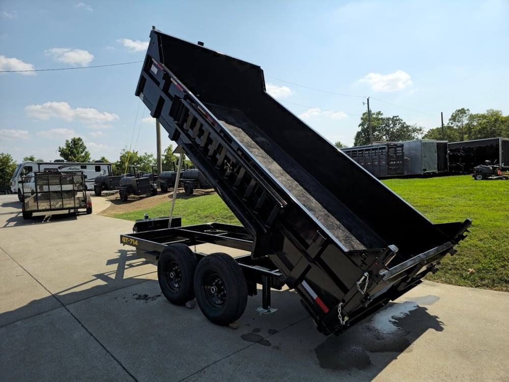7x14 Telescopic Dump Trailer with 2ft Sides (2) 7K Axles image 17