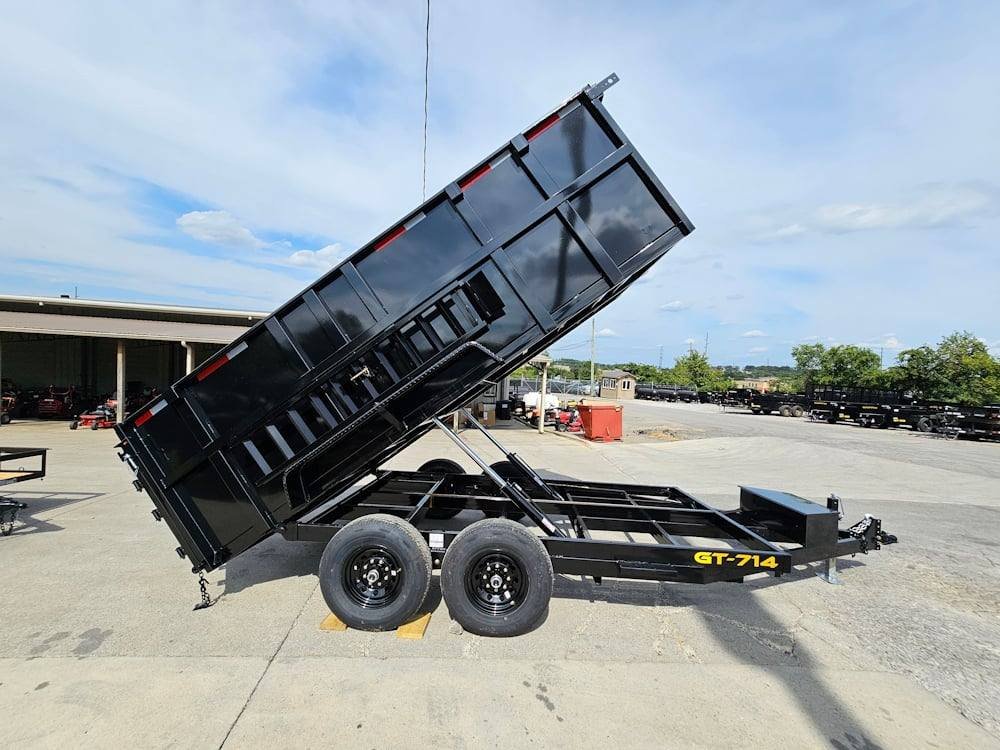 7x14 Hydraulic Dump Trailer with 4ft Sides (2) 7K Axles image 16