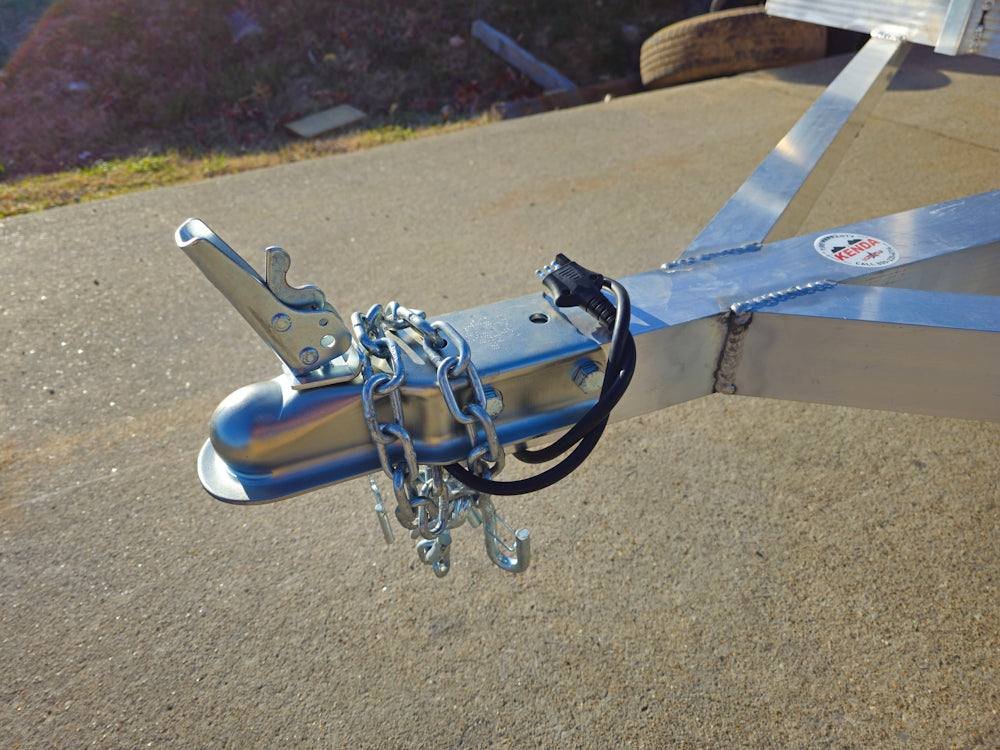 6.4'x12' Aluminum Utility Trailer With Gate Aluminum Wheels 3500 lb Axle image 3