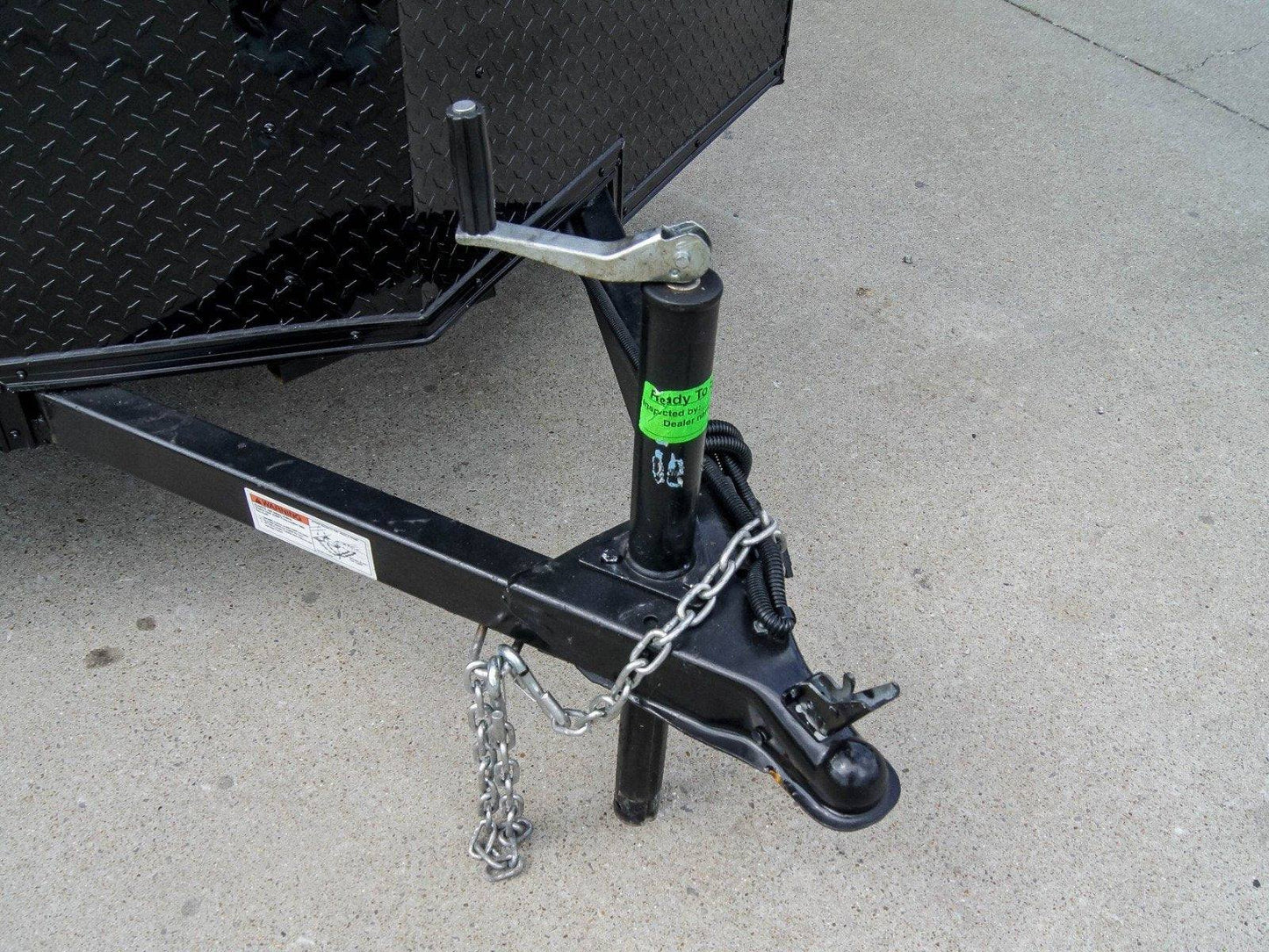 6x12 Enclosed Trailer Black V-Nose Blackout Package 3,500lb Axle Storage image 7