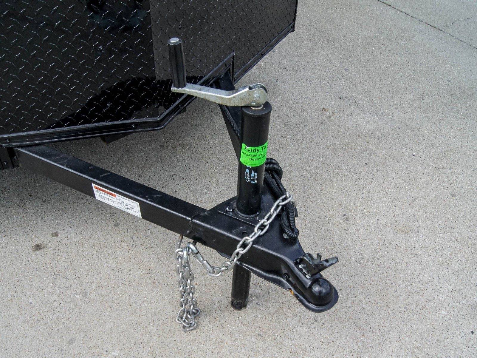 6x12 Enclosed Trailer Black V-Nose Blackout Package 3,500lb Axle Storage image 7