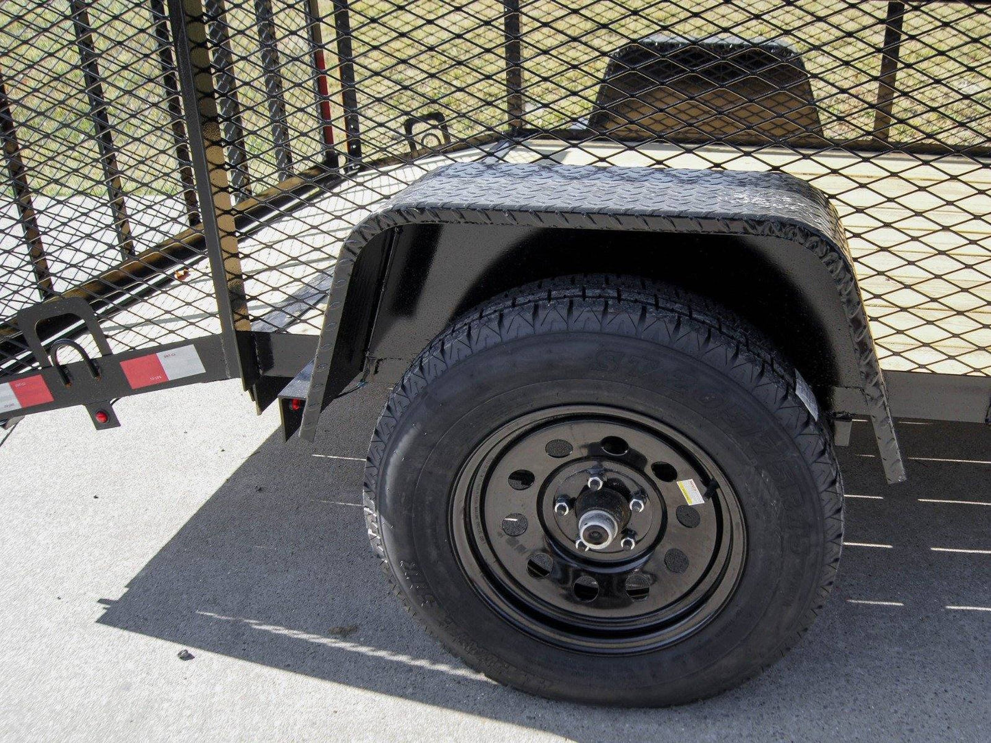6.4x10 Dovetail Utility Trailer with 2ft Mesh Sides 3,500lb Axle image 12