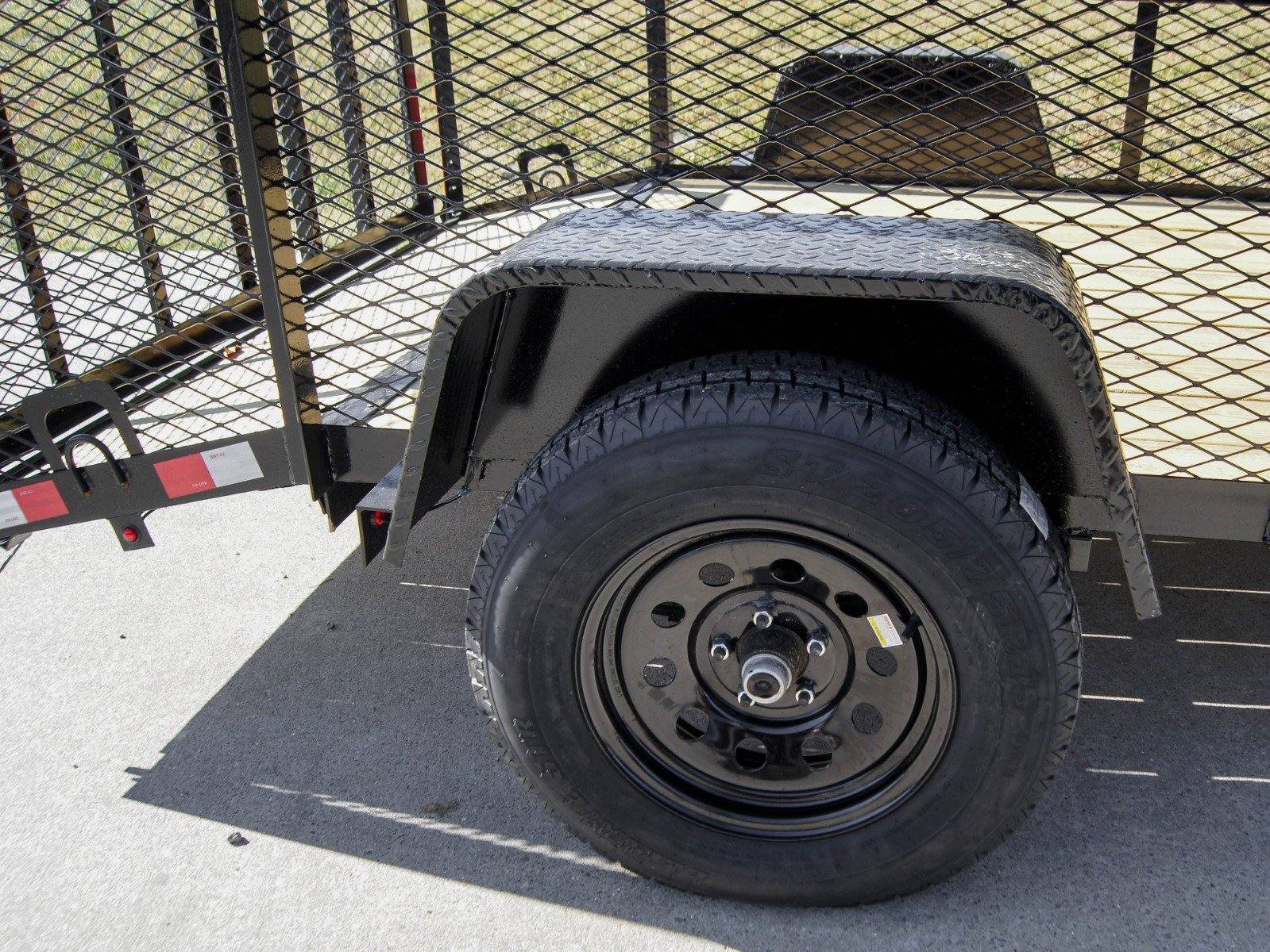 6.4x10 Dovetail Utility Trailer with 2ft Mesh Sides 3,500lb Axle image 12