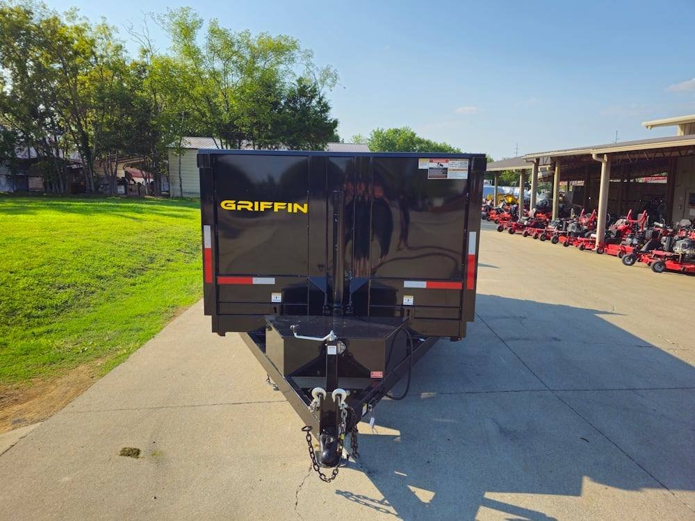 7x14 Telescopic Dump Trailer with 3ft Sides (2) 7K Axles image 1