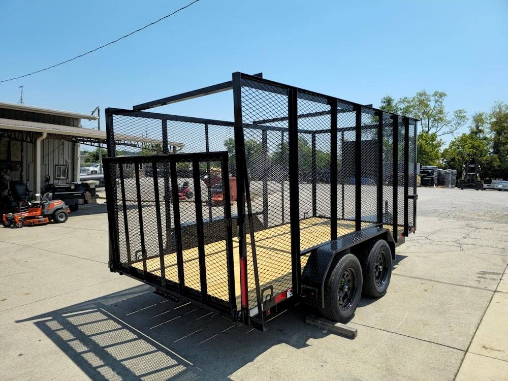 6.4' x 14' (2) 3500 Axles Leaf Cage Debris Loader Utility Trailer image 5
