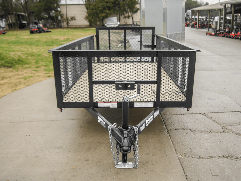 5x12 Dovetail Utility Trailer with 2ft Mesh Sides 3,500lb Axle image 1