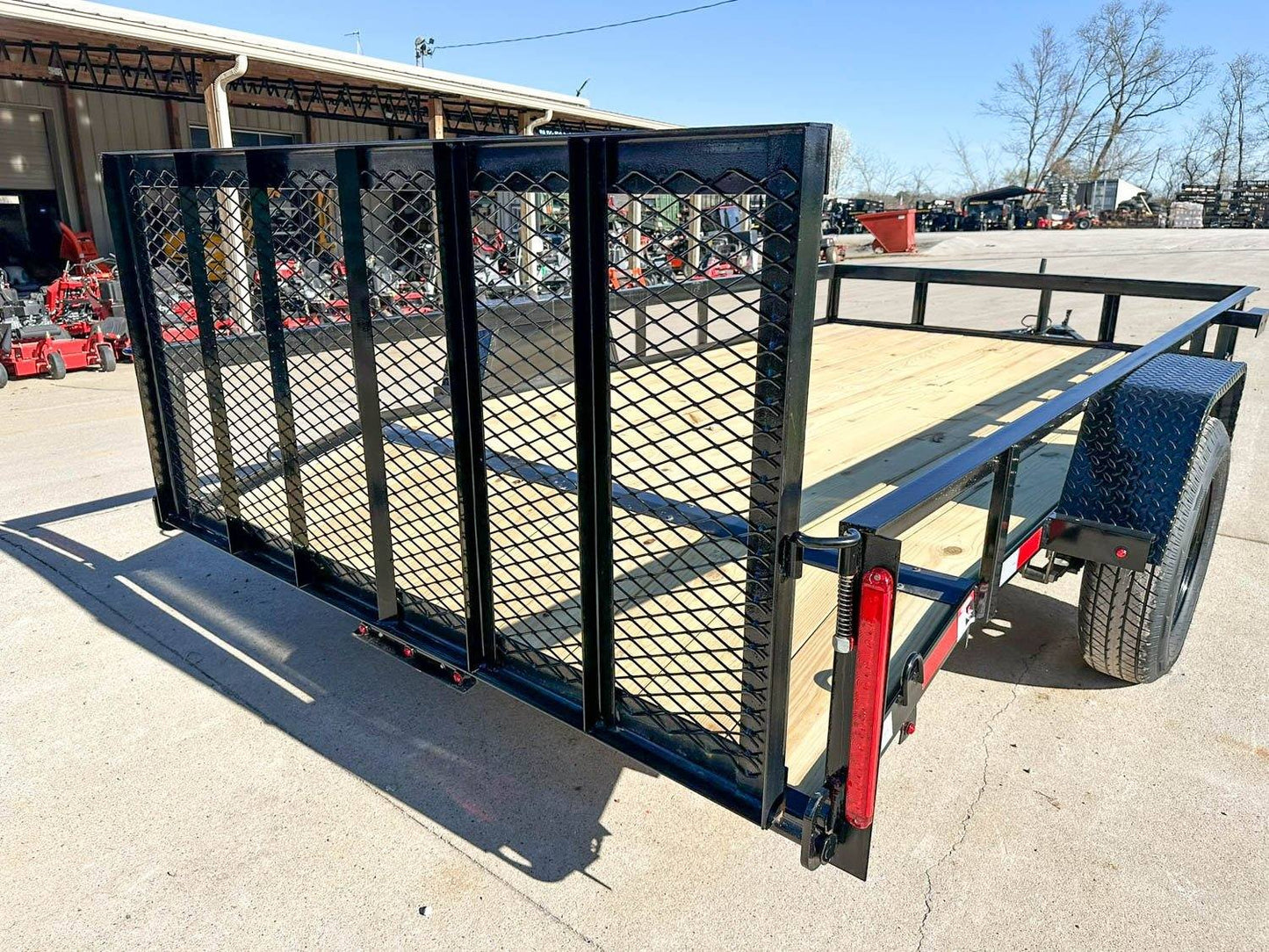 6'4" x 12 Powder Coated Dovetail Utility Trailer 3500lb Axle Powder Coated image 13