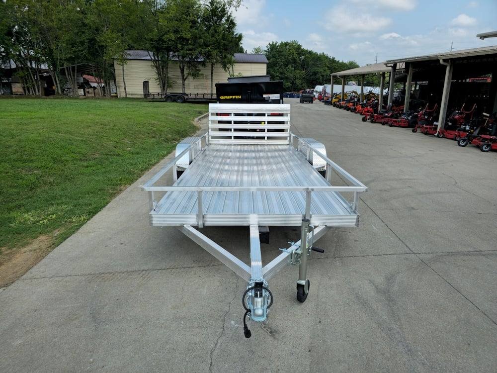 6.4' x 16' All Aluminum Utility Trailer Dual Axle Straight Deck image 1