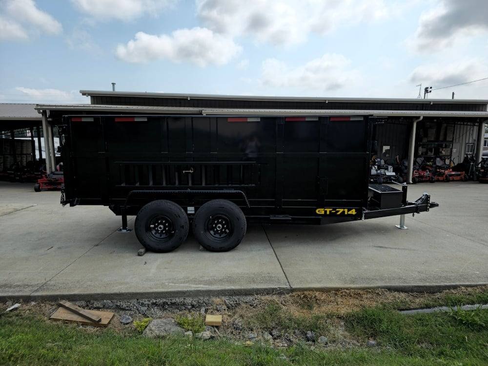 7x14 Telescopic Dump Trailer with 4ft Sides (2) 7K Axles image 10