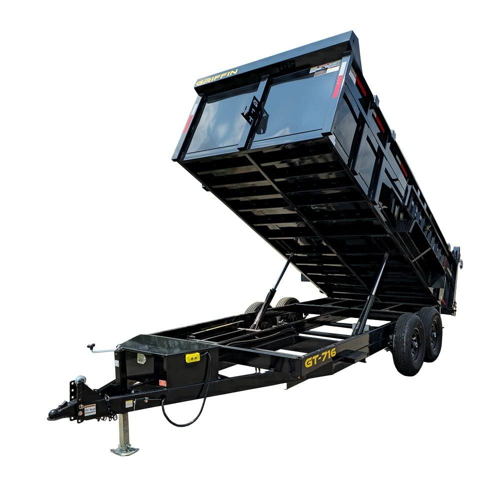 7x16 Hydraulic Dump Trailer with 3ft Sides (2) 7K Axles image 0