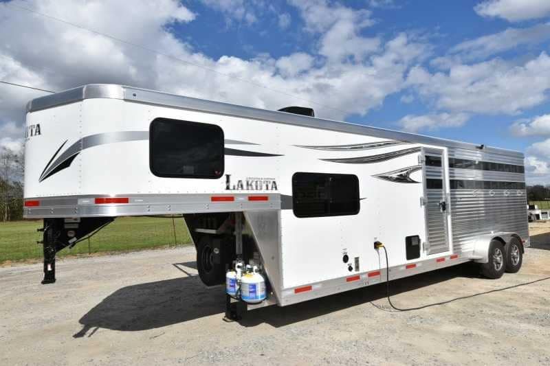 2018 Lakota Charger LQ Stock Trailer with 9′ Short Wall image 5