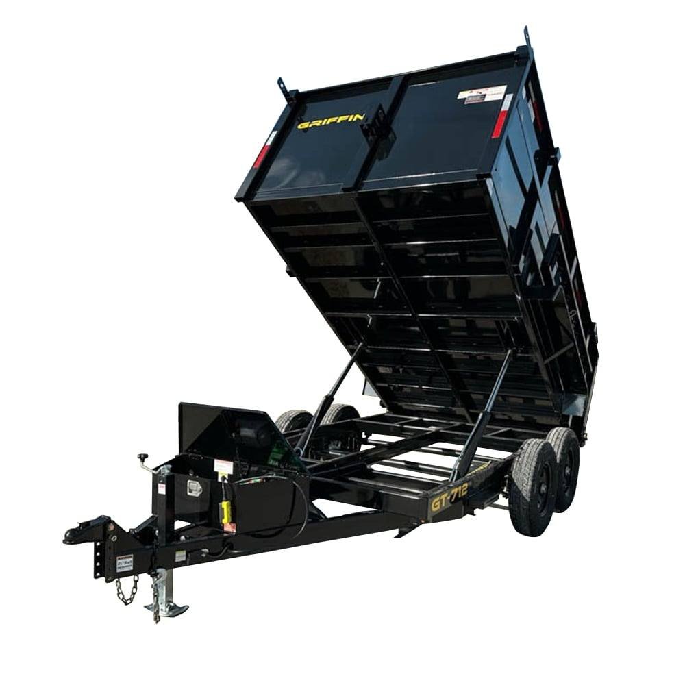 7x12 Hydraulic Dump Trailer with 3ft Sides (2) 6K Axles image 0