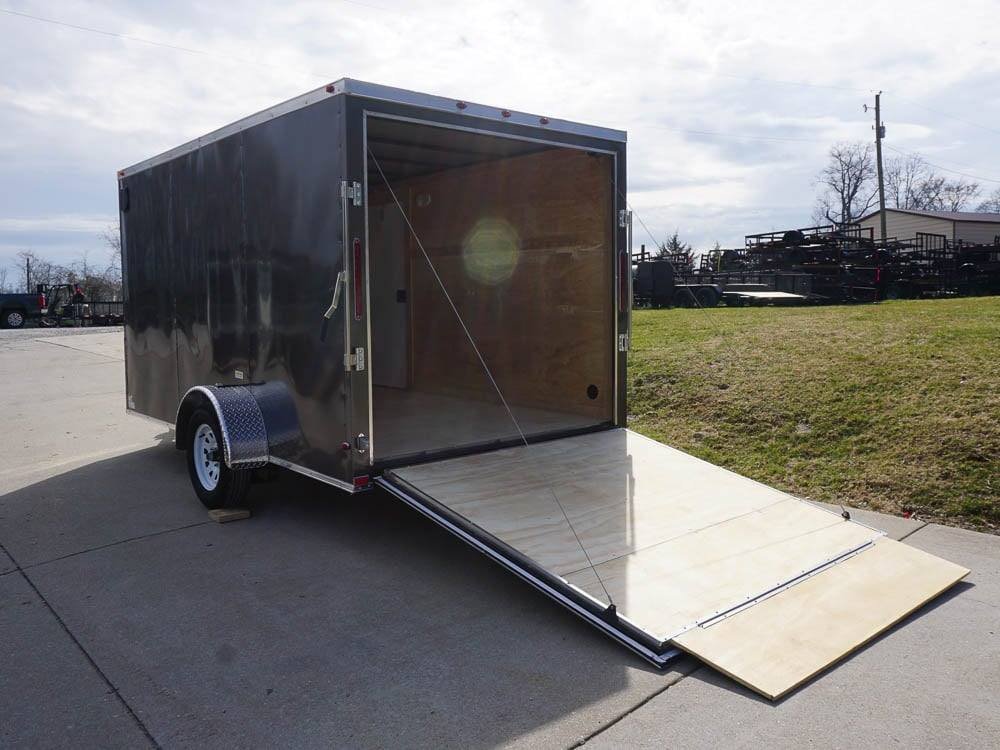 7x12 Enclosed Charcoal Trailer with Silver ATP 3500lb Axle Storage image 12