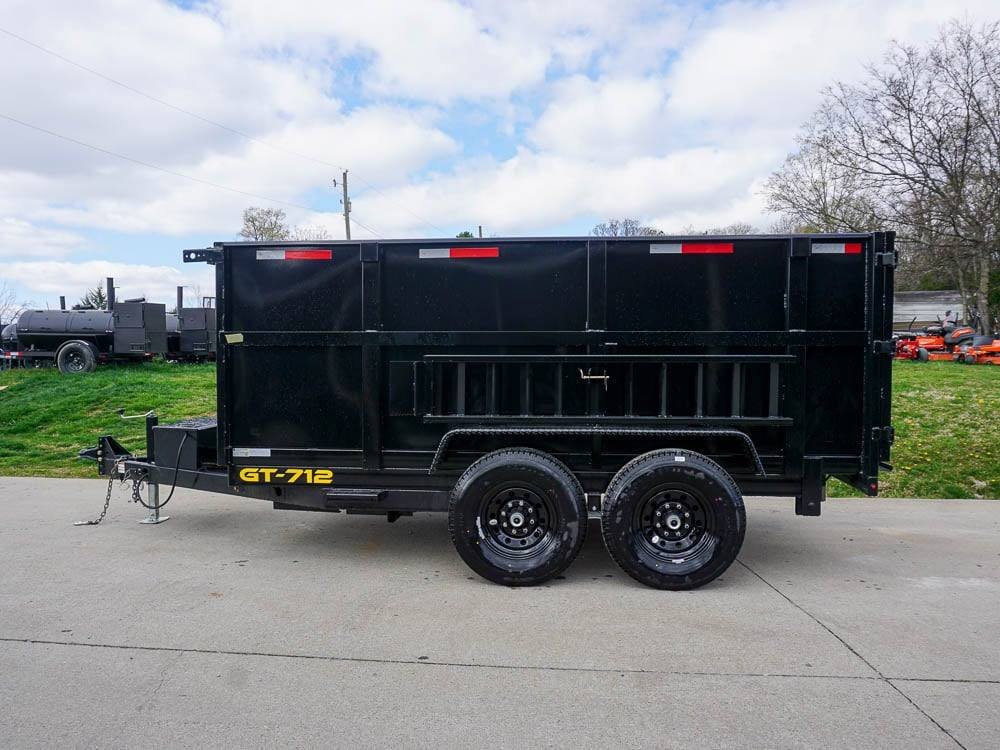7x12 Hydraulic Dump Trailer with 4ft Sides (2) 7K Axles image 4