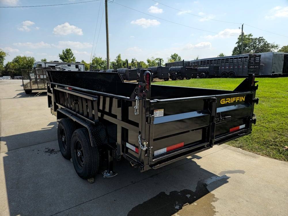 7x14 Telescopic Dump Trailer with 2ft Sides (2) 7K Axles image 5