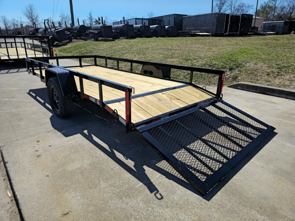6'4" x 14 Utility Trailer Dovetail With Gate Powder Coated 3,500lb Axle image 2