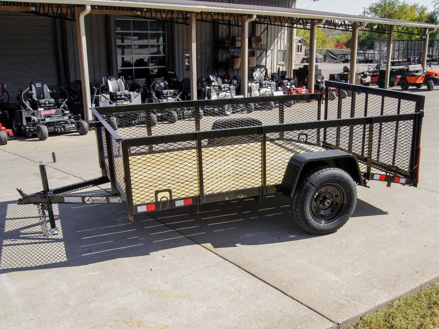 6.4x10 Dovetail Utility Trailer with 2ft Mesh Sides 3,500lb Axle image 6