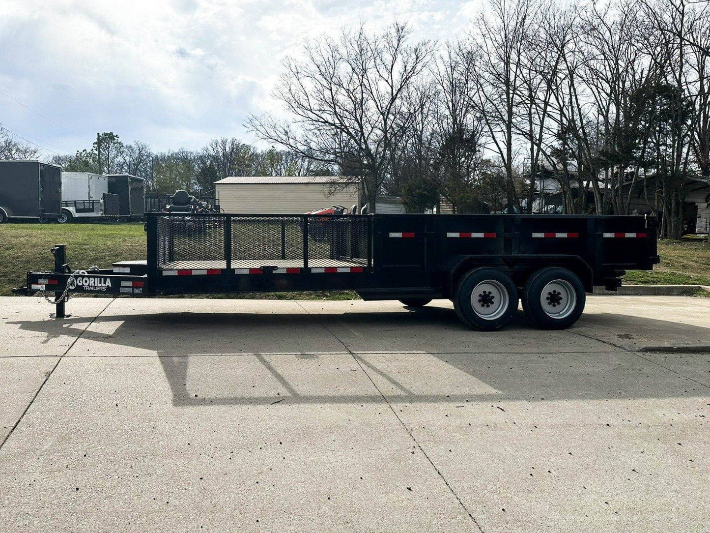 7x20 Hybrid Utility Dump Trailer 2ft Sides with Box (2) 7K Axles No Side Gate image 3