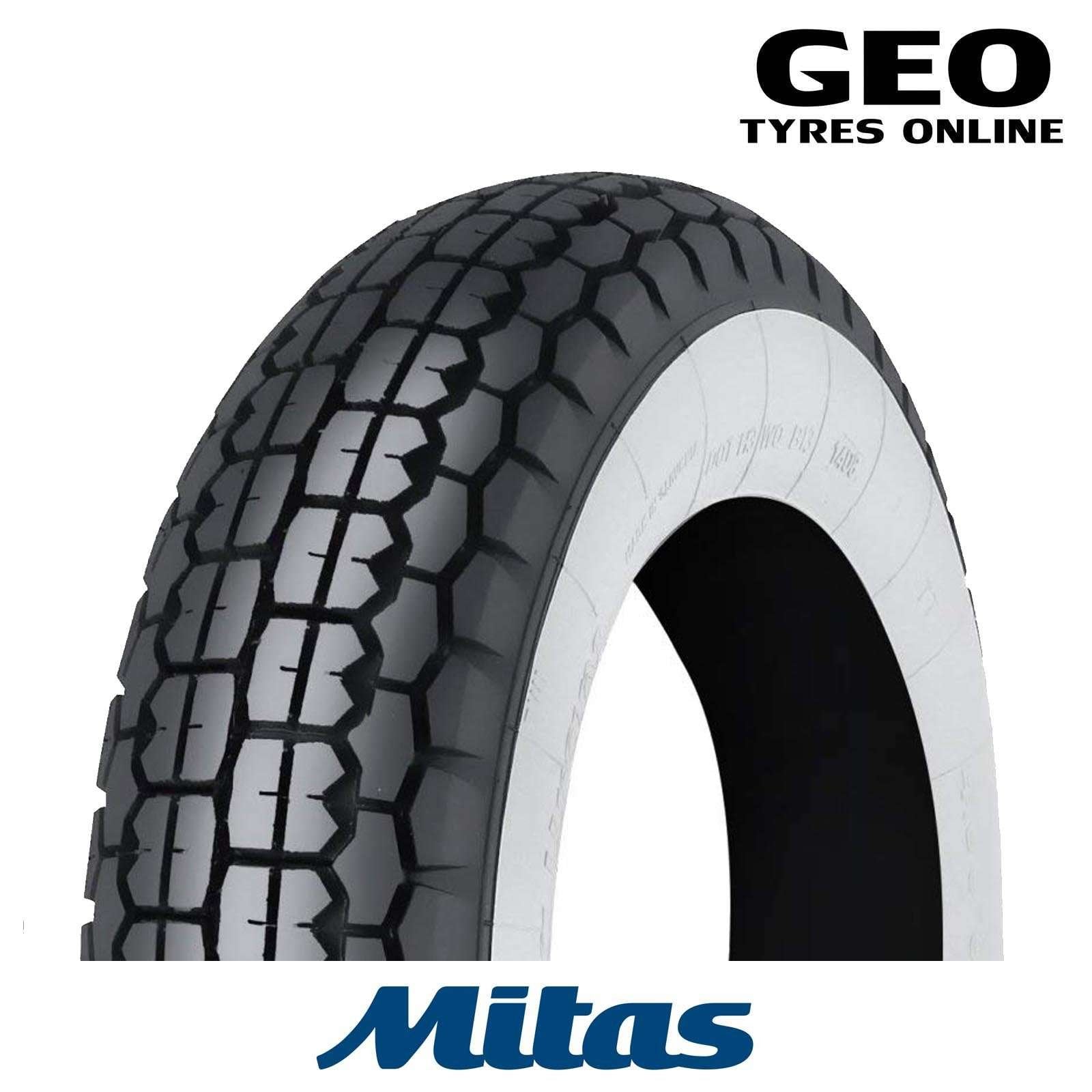 3.50-8 B13 Classic White Wall Mitas Scooter Tyre image 0