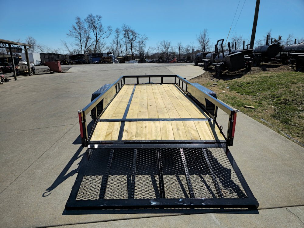 6'4" x 16 Utility Trailer Double Axle Dovetail With Gate Powder Coated (2) 3500lb Axles image 7
