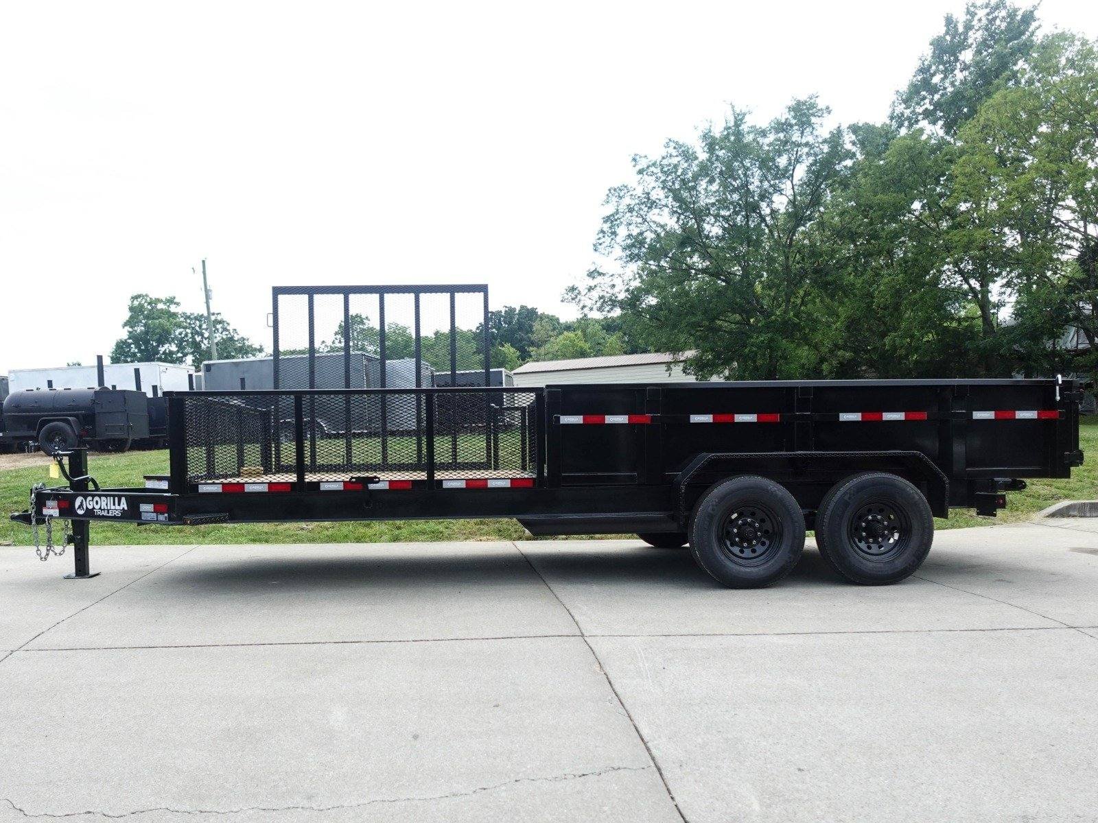 7x20 Hybrid Utility Dump Trailer 2ft Sides with Box (2) 7K Axles image 3