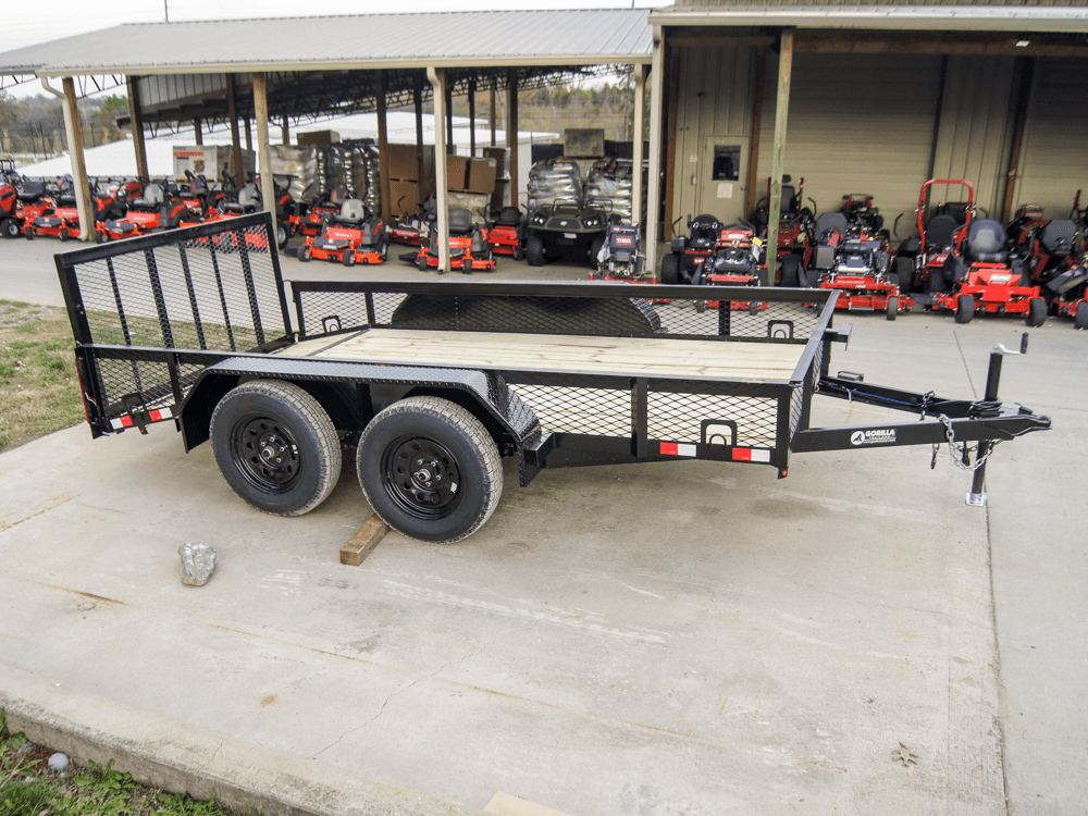 6.4x12 Dovetail Utility Trailer with 1ft Mesh Sides (2) 3,500lb Axles image 6
