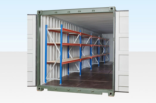Adjustable, Heavy Duty Three Tier Container Racking (5 Bays) image 0