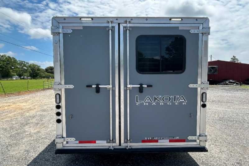 New 2024 Lakota 8313RKBGLQ Charger 3 Horse Trailer with 13′ Short Wall image 4