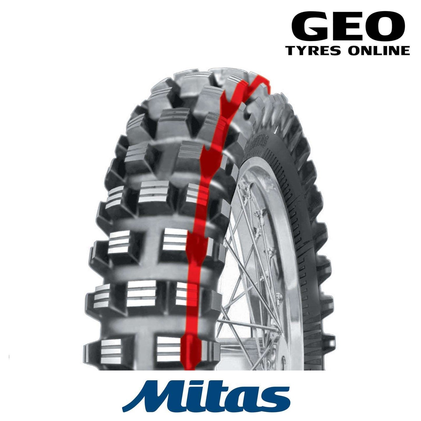 120/90-18 C02 Stoneking Reinf. Mitas Rear Tyre image 0