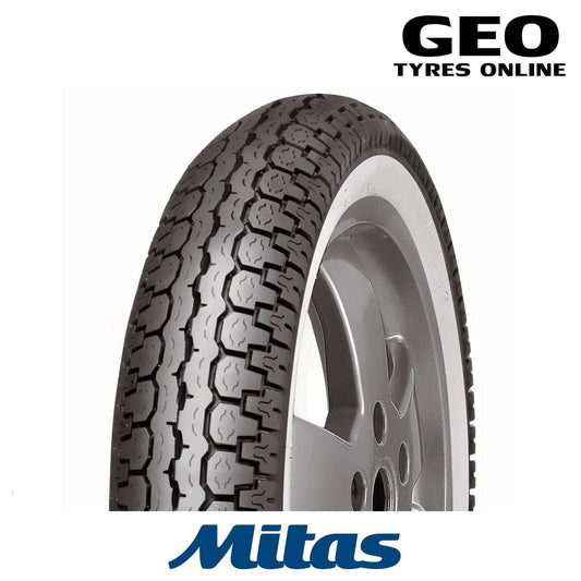 3.50-10 B14 Classic White Wall Mitas Scooter Tyre image 0