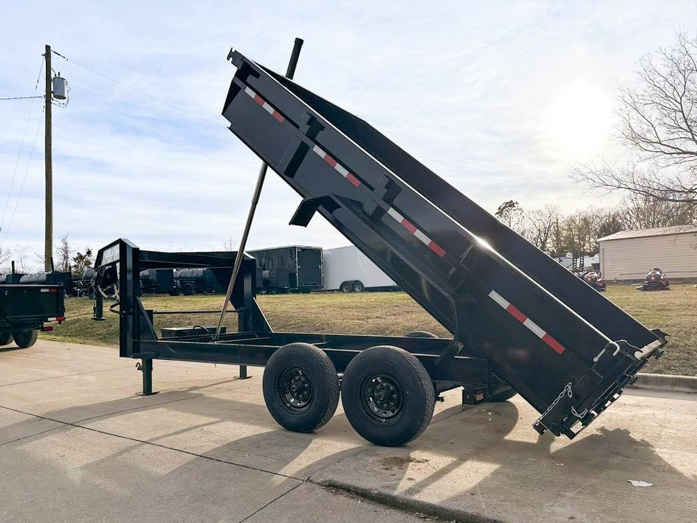 7x14 Gorilla Telescopic Gooseneck IBeam Dump Trailer 2ft Sides (2) 7K Axles image 21